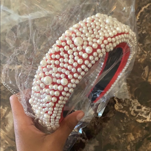 Hand Crafted Accessories - Red pear head  band
